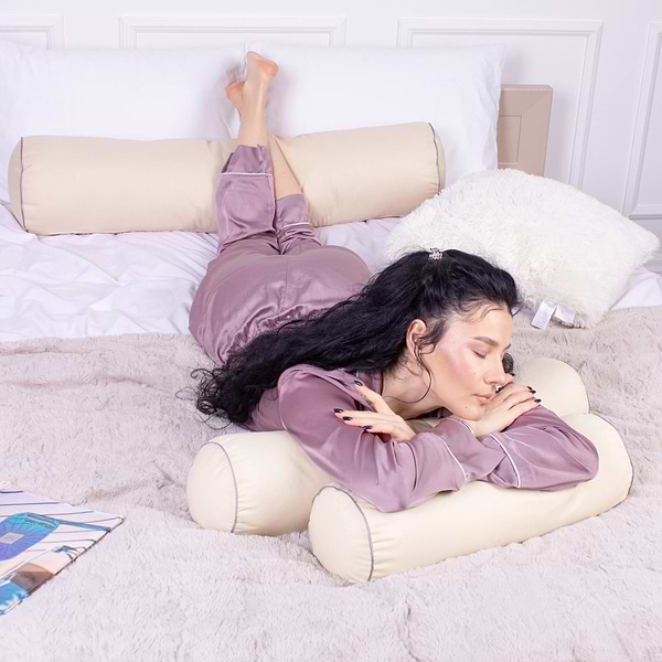 Фото - Подушка валик MirSon №8567 Naturale Line 12-0712 Calvina Полістирол 70х20 см (2200006345350)