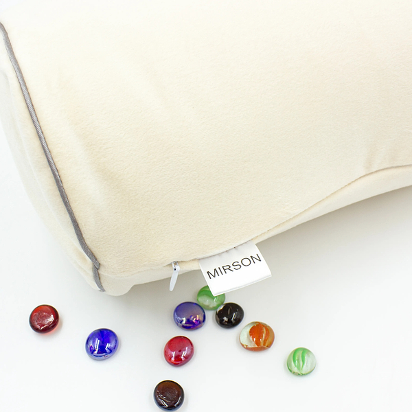 Фото - Подушка валик MirSon №8555 Velvet Line 28-0004 Cream 100% Memory 100х20 см (2200006344650)