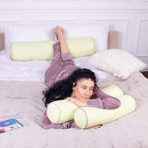 Фото - Подушка валик MirSon №8115 Naturale Line 12-0525 Tiziana EcoSilk 70х20 см (2200006248330)