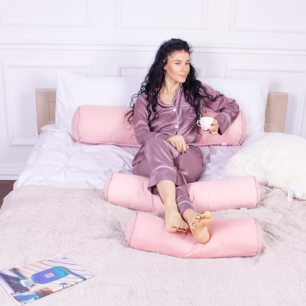 Фото - Подушка валик MirSon №8346 Eco Line Coral Tencel 70х16 см (2200006250623)