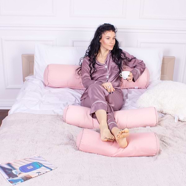 Фото - Подушка валик MirSon №8563 Eco Line Coral Полистирол 100х16 см (2200006345121)