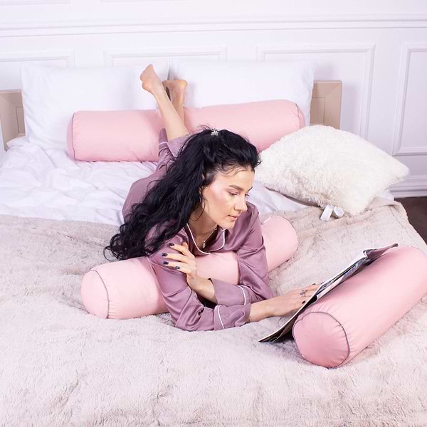 Фото - Подушка валик MirSon №8345 Eco Line Coral BamBoo 70х20 см (2200006250586)