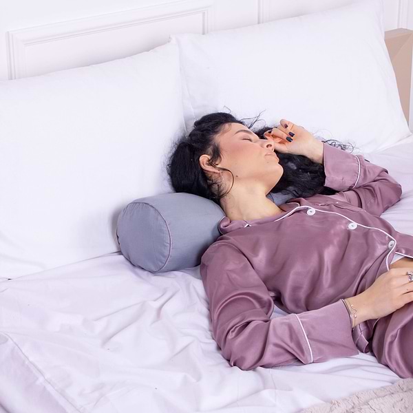 Фото - Подушка валик MirSon №8102 Eco Line Gray EcoSilk 60х20 см (2200006247548)