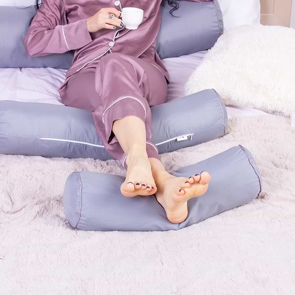 Фото - Подушка валик MirSon №8102 Eco Line Gray EcoSilk 60х20 см (2200006247548)