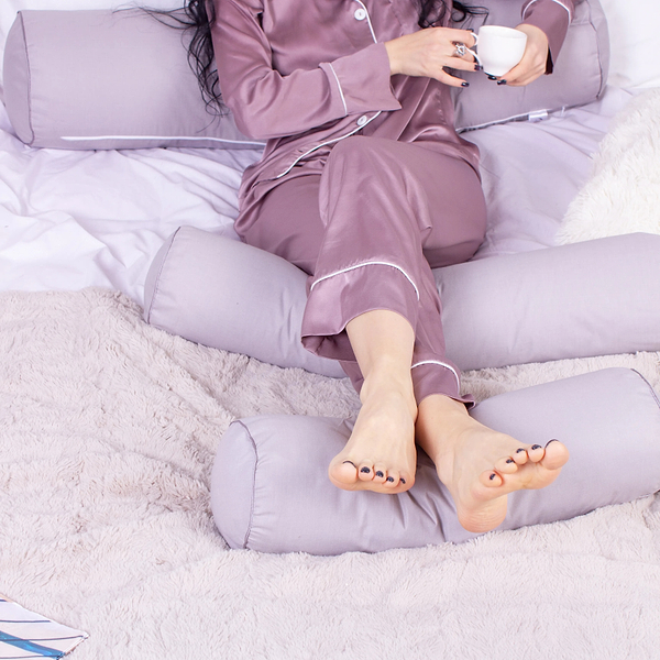 Фото - Подушка валик MirSon №8350 Naturale Line 16-5703 Light Gray Tencel 60х20 см (2200006250876)