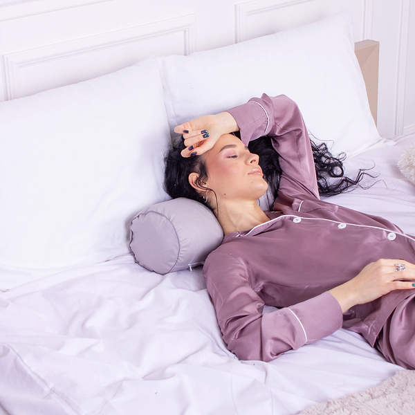 Фото - Подушка валик MirSon №8350 Naturale Line 16-5703 Light Gray Tencel 60х20 см (2200006250876)