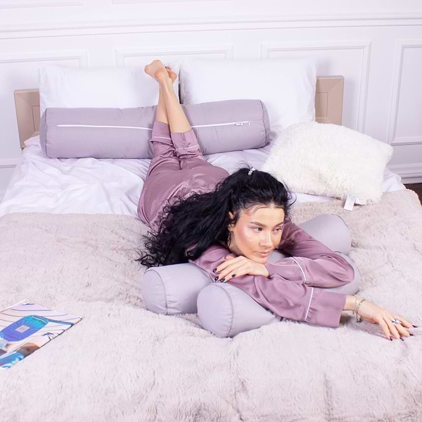 Фото - Подушка валик MirSon №8565 Naturale Line 16-5703 Light Gray Полистирол 70х20 см (2200006345237)