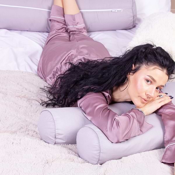 Фото - Подушка валик MirSon №8565 Naturale Line 16-5703 Light Gray Полистирол 70х20 см (2200006345237)