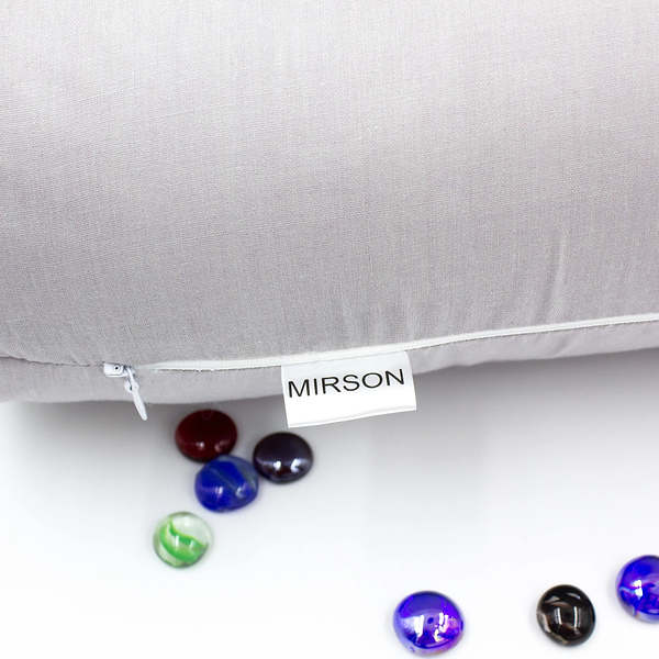 Фото - Подушка валик MirSon №8350 Naturale Line 16-5703 Light Gray Tencel 60х20 см (2200006250876)
