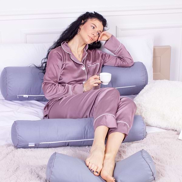 Фото - Подушка валик MirSon №8351 Naturale Line 16-5803 Geronimo BamBoo 60х16 см (2200006250913)