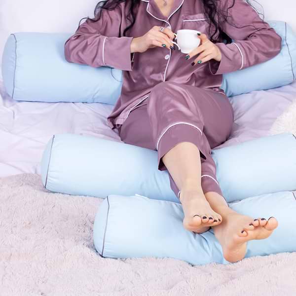 Фото - Подушка валик MirSon №8504 Naturale Line 14-4121 Blanco 50% Memory 60х20 см (2200006341550)