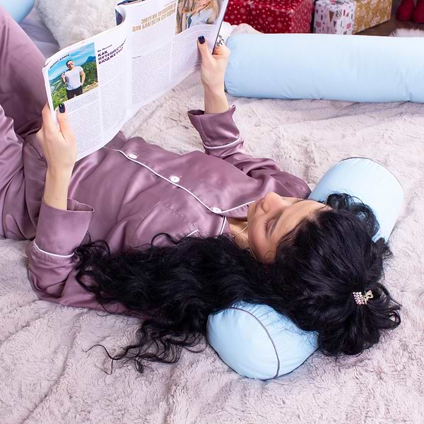 Фото - Подушка валик MirSon №8356 Naturale Line 14-4121 Blanco Tencel 15x50 см (2200006249511)