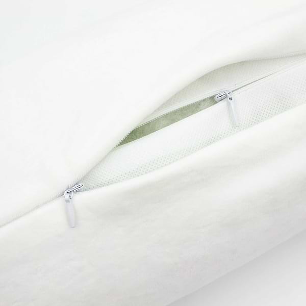 Фото - Подушка валик MirSon №8126 Velvet Line 28-0001 White EcoSilk 70х16 см (2200006248972)