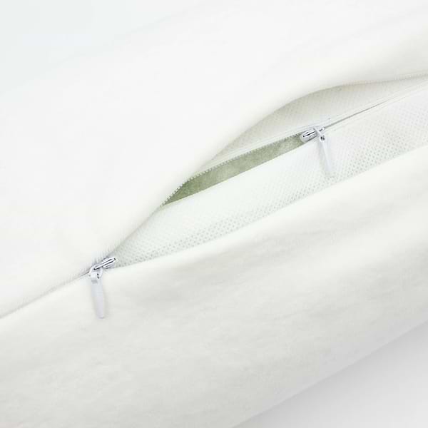 Фото - Подушка валик MirSon №8553 Velvet Line 28-0001 White 100% Memory 100х16 см (2200006344520)