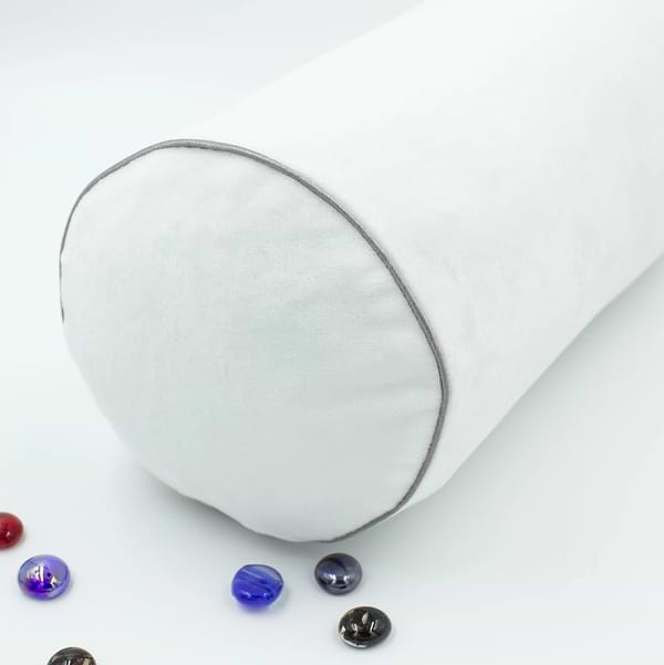 Фото - Подушка валик MirSon №8553 Velvet Line 28-0001 White 100% Memory 60х20 см (2200006344490)