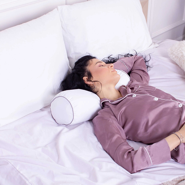 Фото - Подушка валик MirSon №8527 Eco Line White 100% Memory 100х16 см (2200006342960)