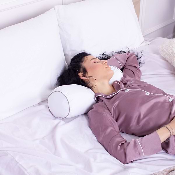 Фото - Подушка валик MirSon №8100 Eco Line White EcoSilk 100х20 см (2200006247456)