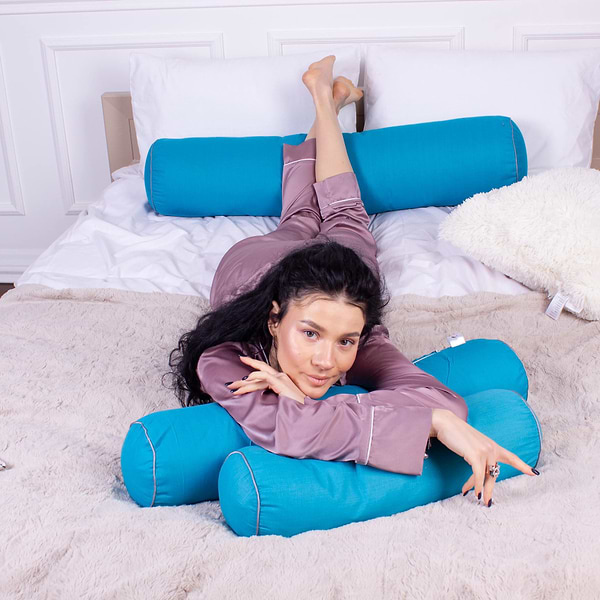 Фото - Подушка валик MirSon №8374 Naturale Line 17-4735 Caterina Tencel 100х16 см (2200006252337)