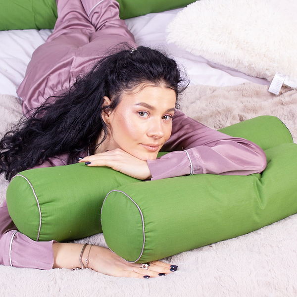 Фото - Подушка валик MirSon №8121 Naturale Line 18-0130 Carolina EcoSilk 100х20 см (2200006248712)