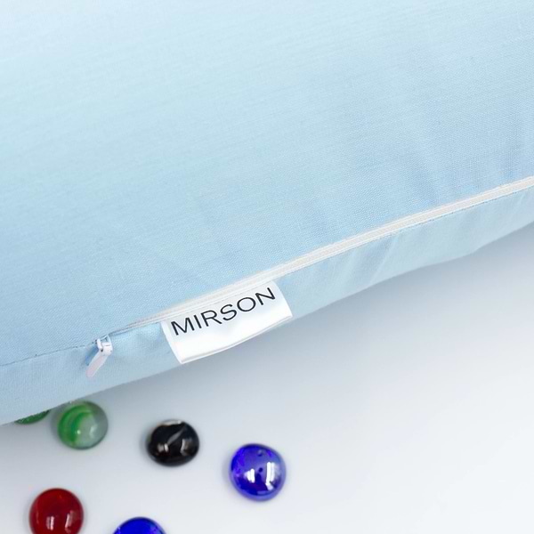 Фото - Подушка валик MirSon №8101 Eco Line Blue EcoSilk 15x50 см (2200006199663)