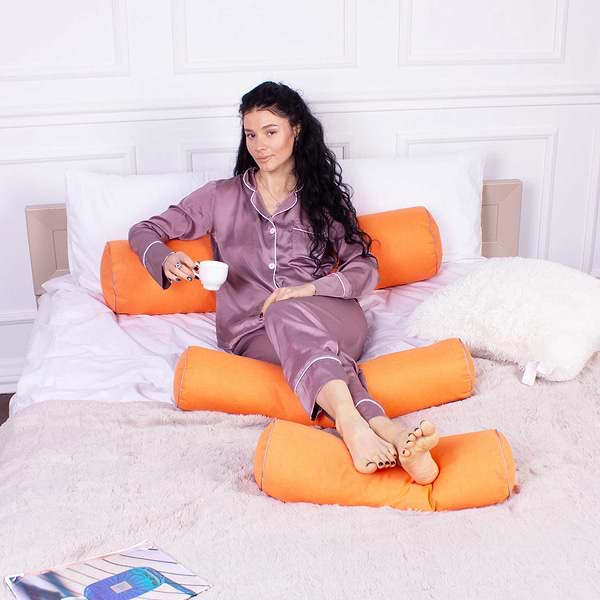 Фото - Подушка валик MirSon №8519 Naturale Line 16-1364 Palermo 50% Memory 60х20 см (2200006342458)