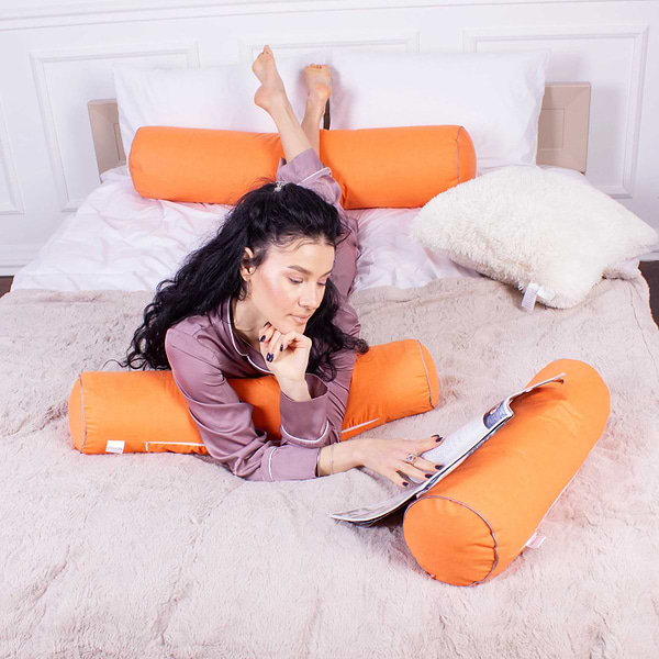 Фото - Подушка валик MirSon №8519 Naturale Line 16-1364 Palermo 50% Memory 60х20 см (2200006342458)