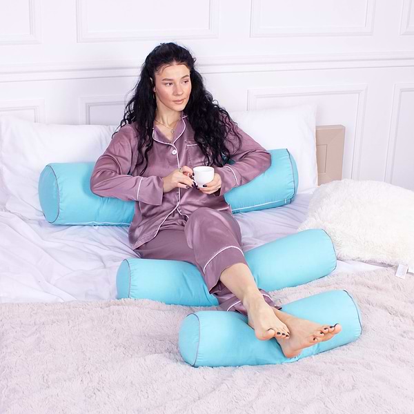 Фото - Подушка валик MirSon №8573 Naturale Line 11-2208 Mint Полистирол 70х16 см (2200006345701)