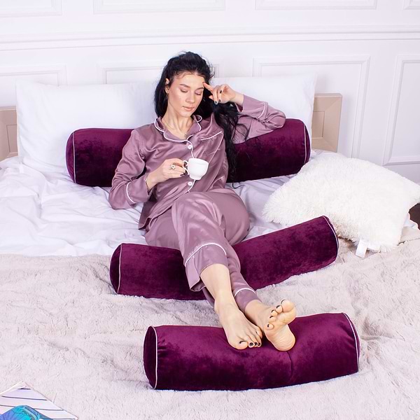 Фото - Подушка валик MirSon №8127 Velvet Line 28-0002 Excalibur EcoSilk 60х20 см (2200006249047)