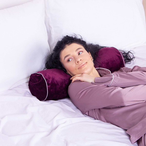 Фото - Подушка валик MirSon №8127 Velvet Line 28-0002 Excalibur EcoSilk 60х20 см (2200006249047)