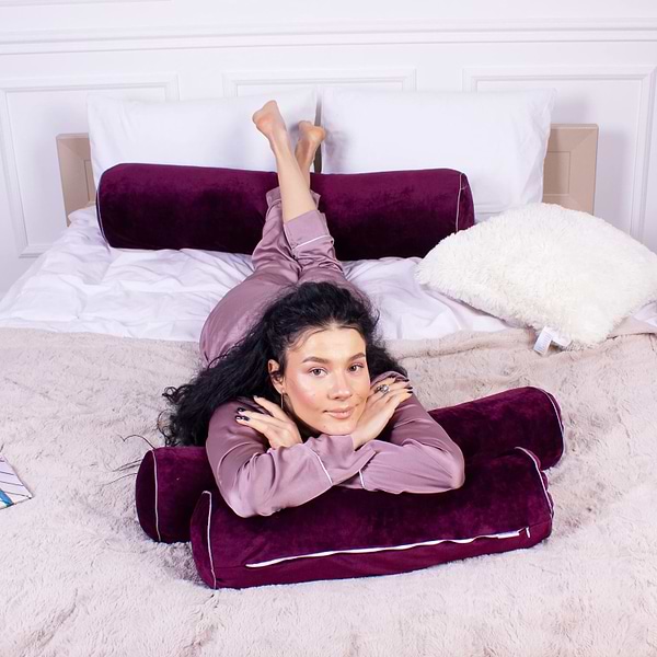 Фото - Подушка валик MirSon №8127 Velvet Line 28-0002 Excalibur EcoSilk 60х20 см (2200006249047)