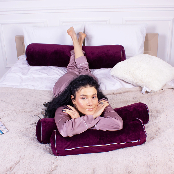 Фото - Подушка валик MirSon №8522 Velvet Line 28-0002 Excalibur 50% Memory 100х16 см (2200006342663)