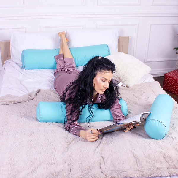 Фото - Подушка валик MirSon №8573 Naturale Line 11-2208 Mint Полистирол 70х16 см (2200006345701)