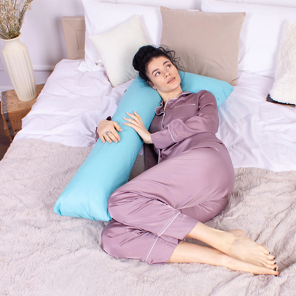 Фото - Подушка для будущих мам MirSon №8421 Ranforce Elite 11-2208 Mint Г-образная (2200006274391)