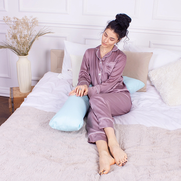 Фото - Подушка для майбутніх мам MirSon №8461 Eco Line Blue Г-подібна (2200006275053)