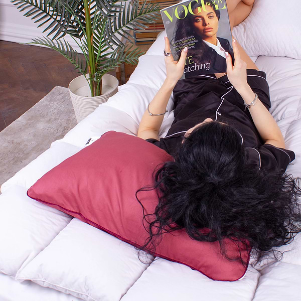 Фото - Подушка ортопедическая MirSon №4103 Delicate satin 0847 Tomato MEN (2200006423171)