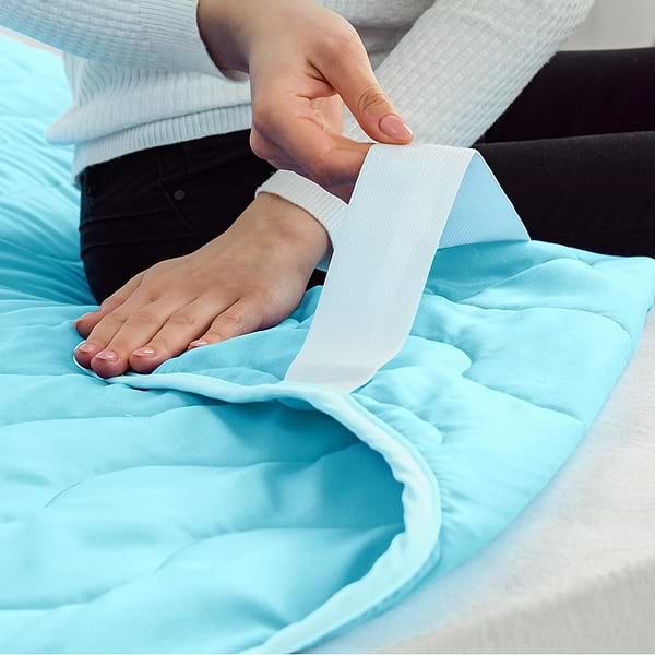 Фото - Наматрасник MirSon Eco Light №1713 EcoSilk Blue 150x200 см (2200002888509)