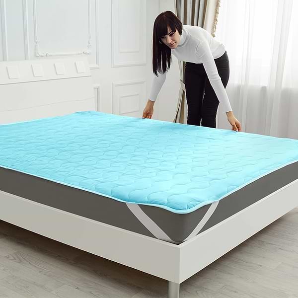 Фото - Наматрасник MirSon Eco Light №1713 EcoSilk Blue 150x200 см (2200002888509)