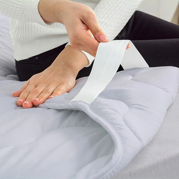 Фото - Наматрасник MirSon №9054 Eco Light Gray (Silk) 150x200 см (2200006086710)