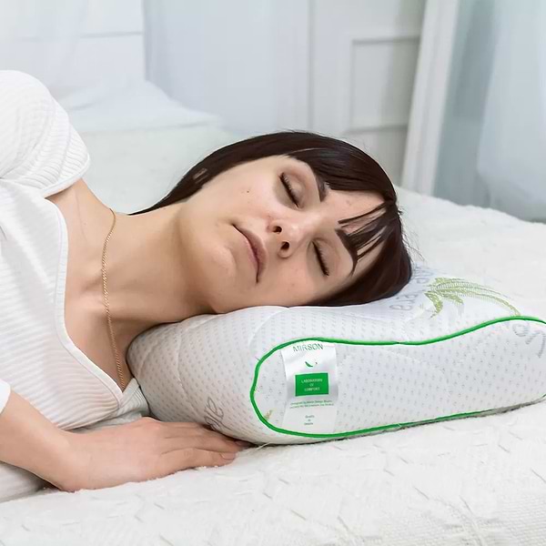 Фото - Подушка ортопедична MirSon №6102 Green nature Alberto 49х32х10.5 (2200003262568)