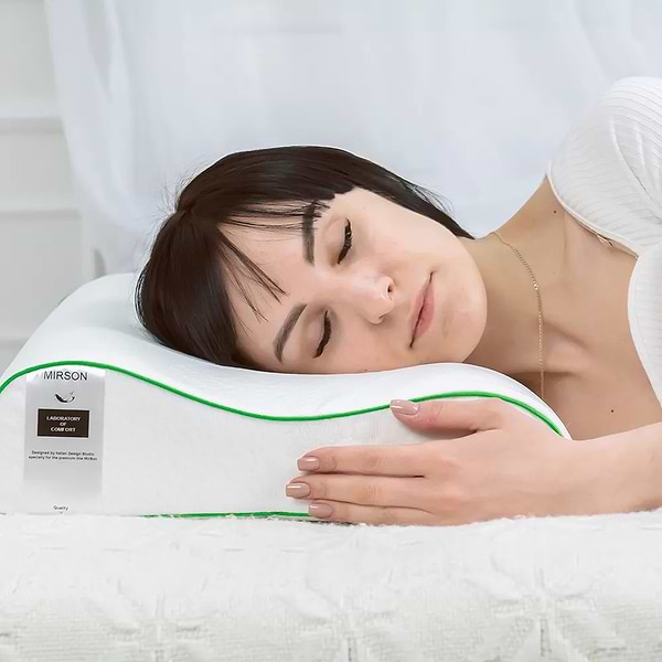 Фото - Подушка ортопедична MirSon №6016 Green nature Julia 58х40х10.5 (2200003261165)