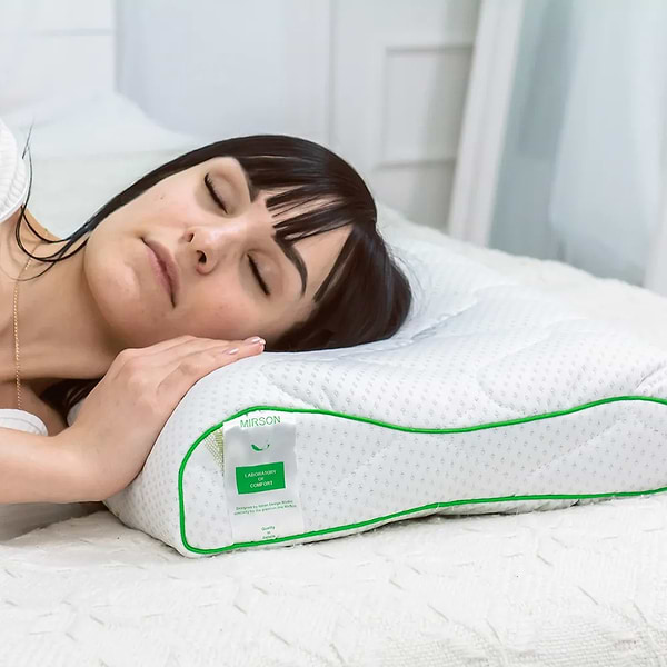 Фото - Подушка ортопедична MirSon №6018 Green nature Alberto 58х40х10.5 (2200003261196)