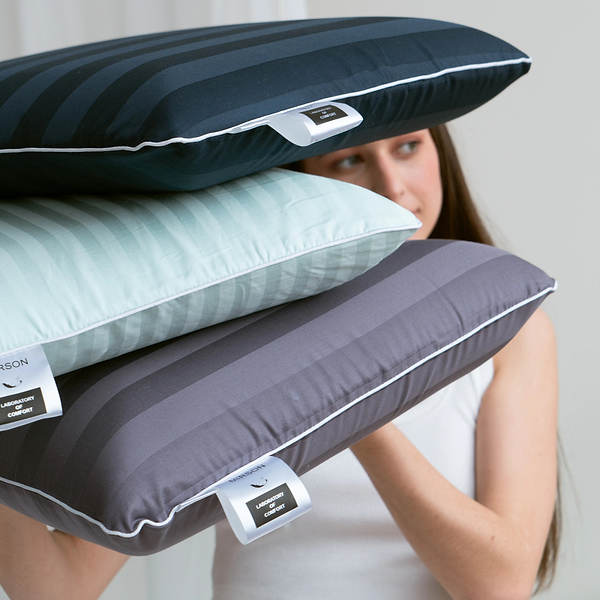 Фото - Подушка ортопедична MirSon №7021 Elite Noble stripe Сarmela MEN 590х430х120