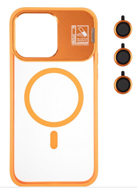 Чохол для смартфону Gelius Yoga Case Camera stand MagSafe for iPhone 13 Flame Orange (98600) - Фото 1