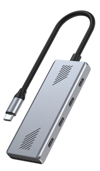 Фото - Хаб USB Gembird USB-С 3.2 Silver (UHB-CM-U310-C4-01)