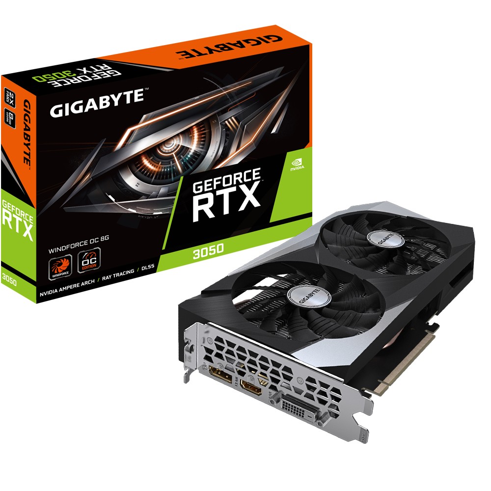 Відеокарта Gigabyte GeForce RTX 3050 OC V2 8G 8GB GDDR6 (GV-N3050WF2OCV2-8GD)
