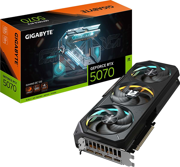 Фото - Видеокарта Gigabyte GeForce RTX 5070 GAMING OC 12G (GV-N5070GAMING OC-12GD)