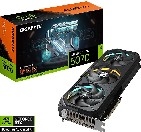 Фото - Видеокарта Gigabyte GeForce RTX 5070 GAMING OC 12G (GV-N5070GAMING OC-12GD)