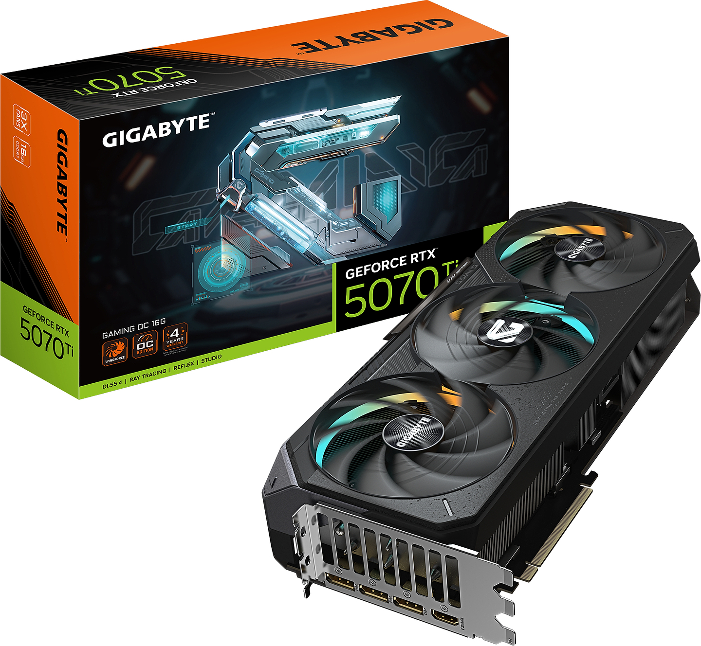Відеокарта Gigabyte GeForce RTX 5070 Ti 16Gb GAMING OC (GV-N507TGAMING OC-16GD)
