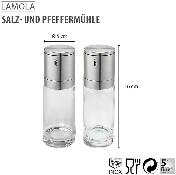 Фото - Набор мельниц для специй Gefu LAMOLA 2 шт. (89578)