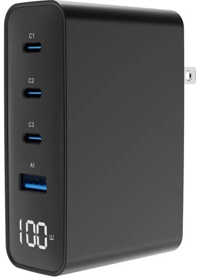 Мережевий зарядний пристрій Gembird 1xUSB-A +3xType-C Black (TA-UC-1A3C-PD100-01-BK)